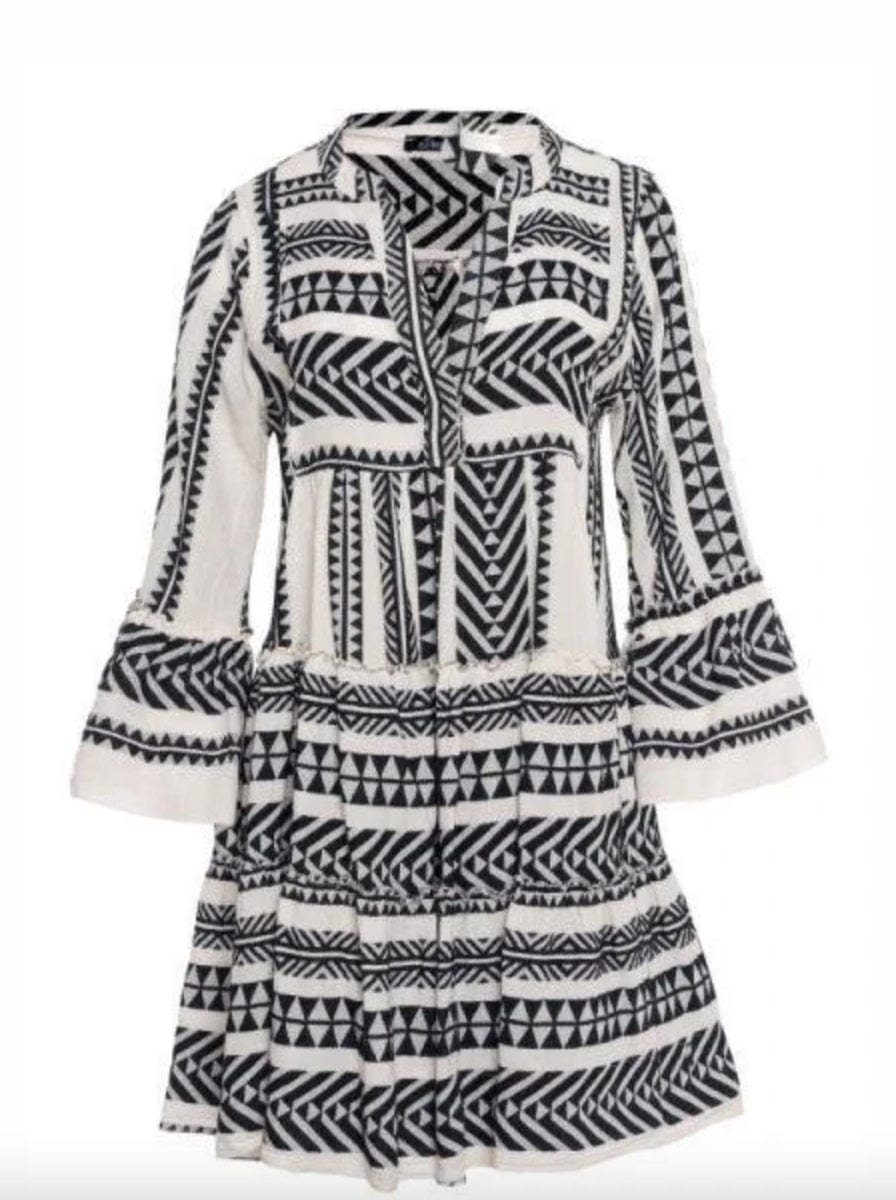 Black and on sale white aztec dress