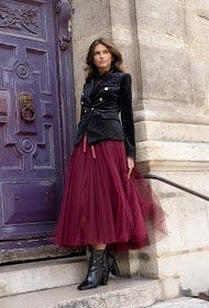 Tulle Skirt Burgundy The Cotswold Shed