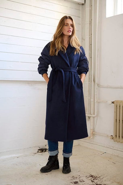 Navy Parka Style Coat