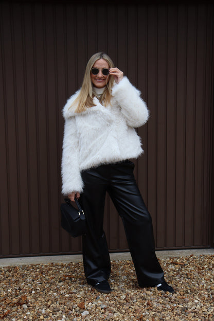 Faux Fur Jacket  - Winter White or Black