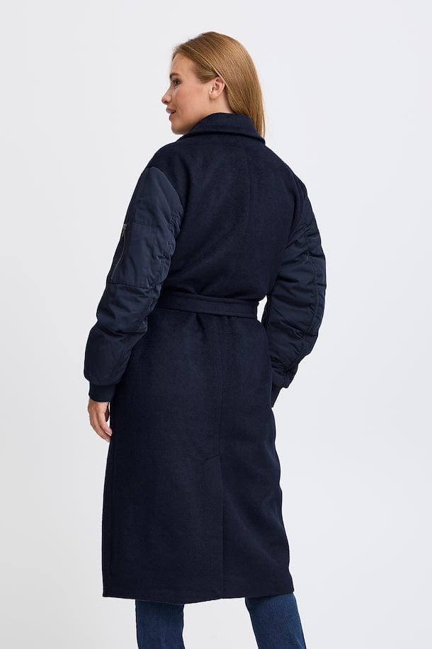 Navy Parka Style Coat