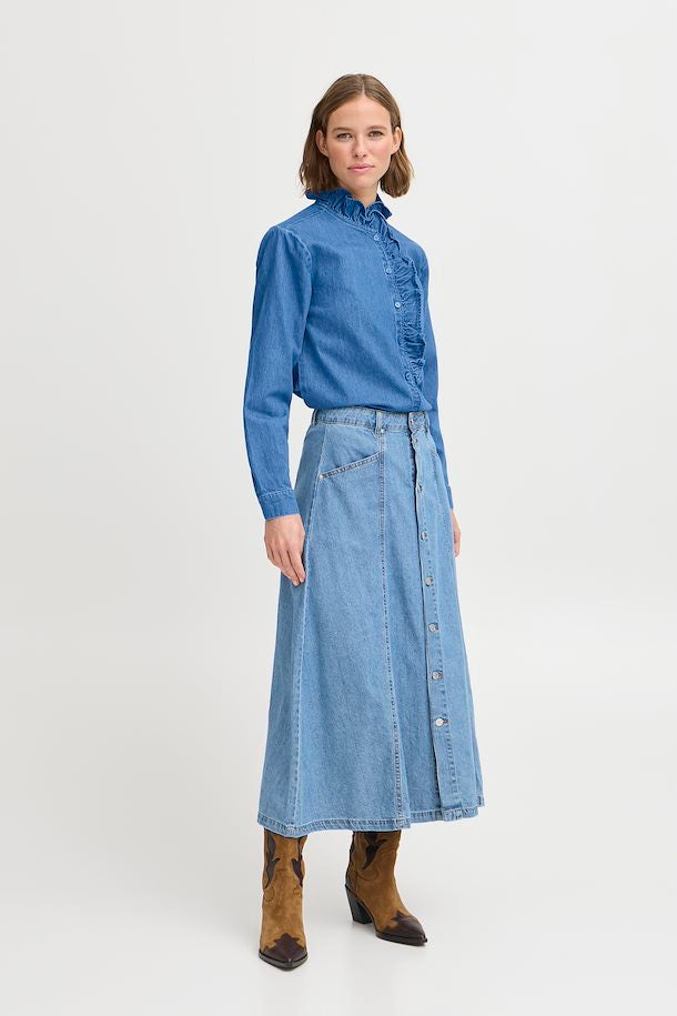 Denim Frill Shirt