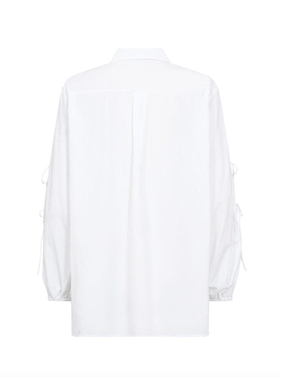 White Shirt With Bow Tie Sleeves