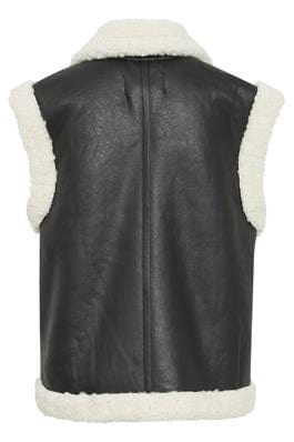 Shearling Gilet  - Black