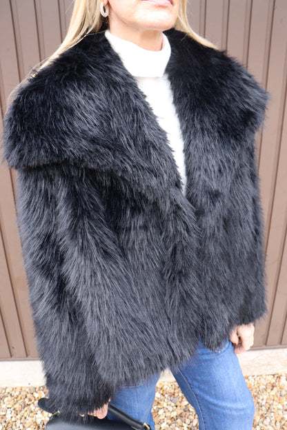 Faux Fur Jacket  - Winter White or Black