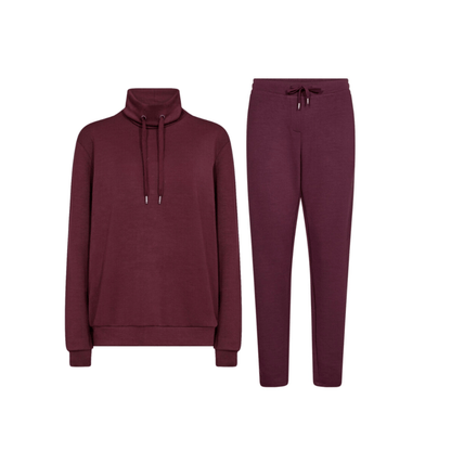 Wine Modal Loungewear Set