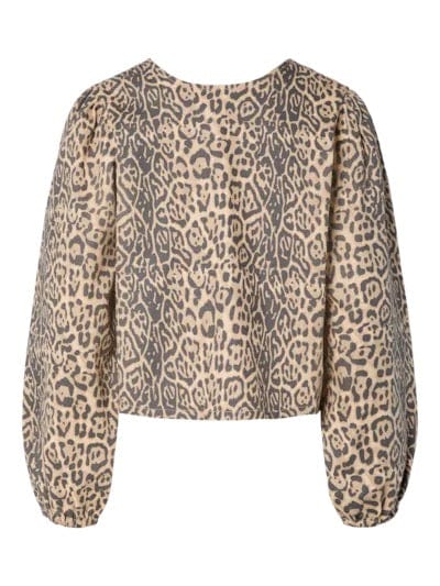 Leopard Print Denim Jacket