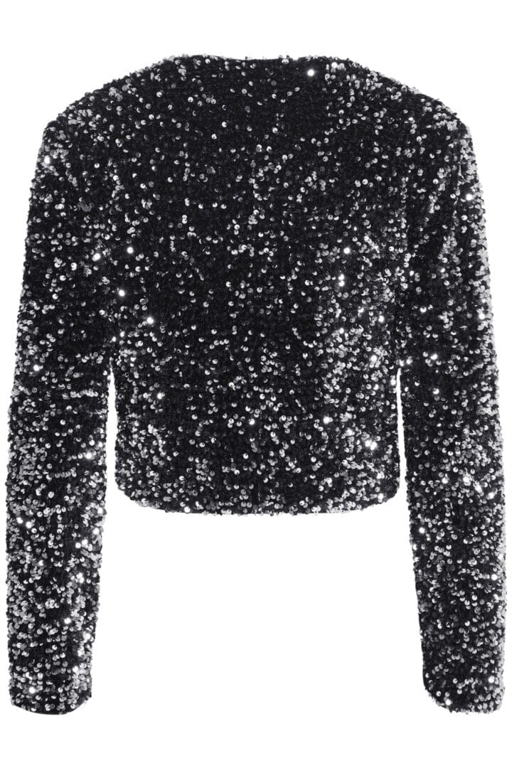 Sequin Bow Jacket - Silver