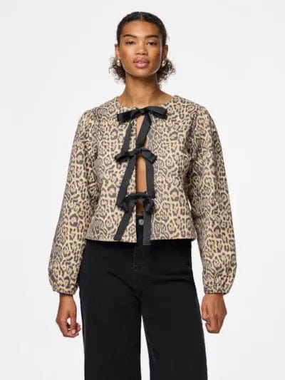 Leopard Print Denim Jacket