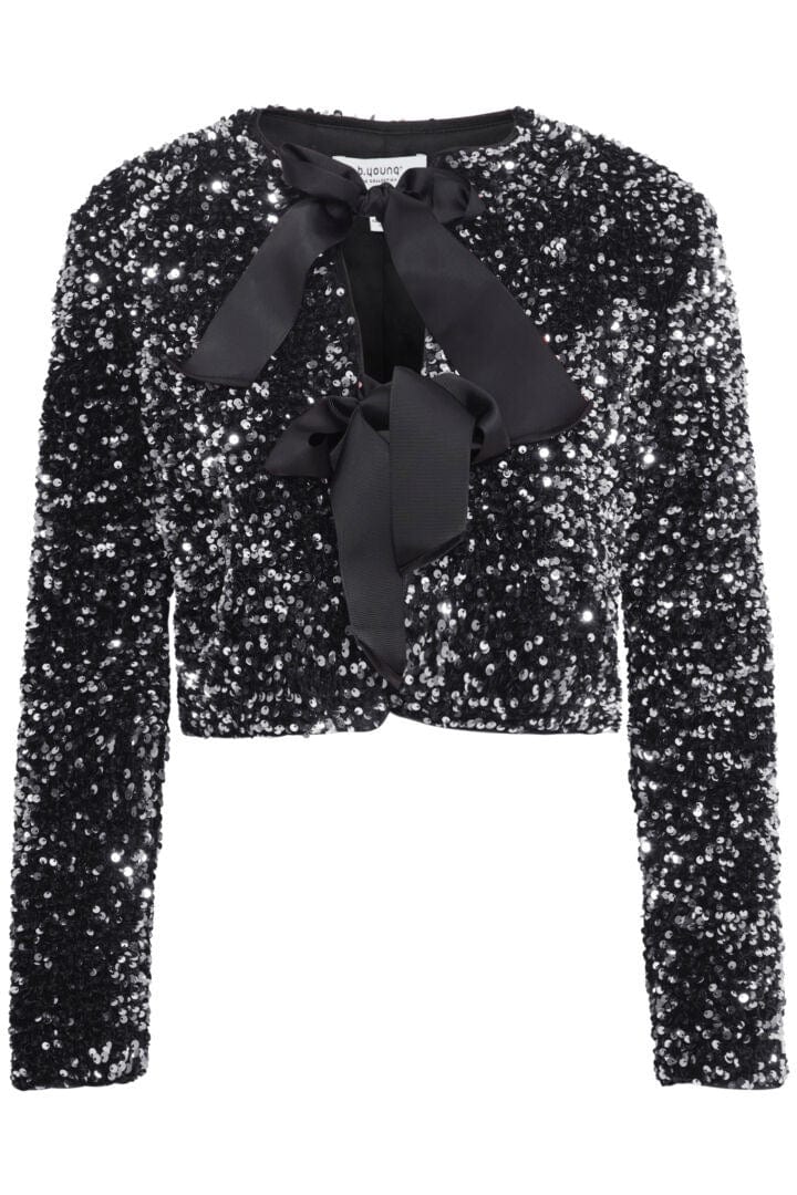 Sequin Bow Jacket - Silver