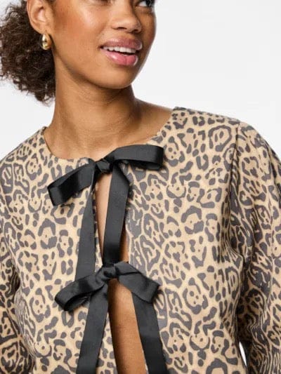 Leopard Print Denim Jacket