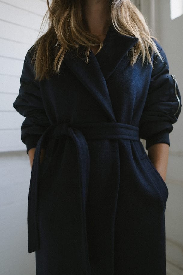 Navy Parka Style Coat