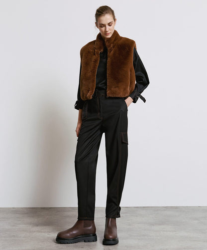 Cropped Fur Gilet