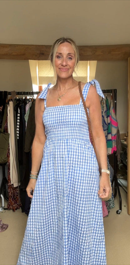 Blue Gingham Sundress